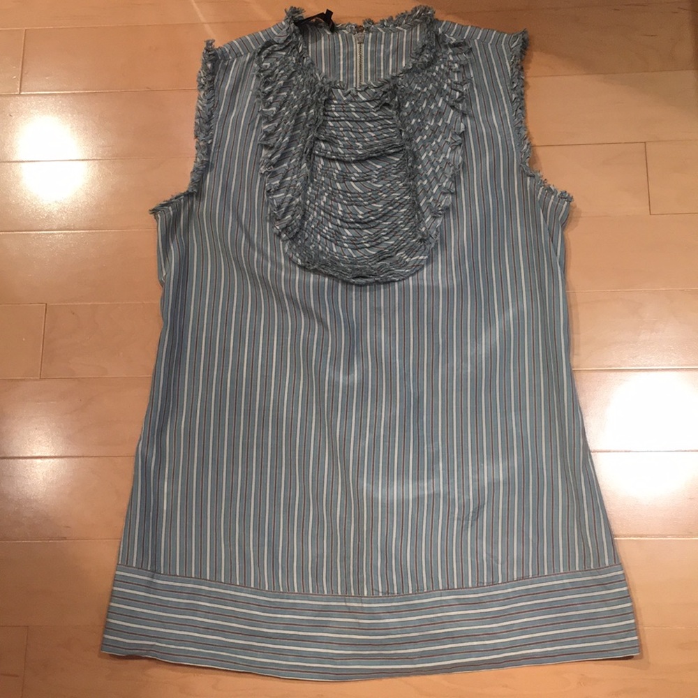 BCBG Max Azria silk/cotton blend sleeveless blouse